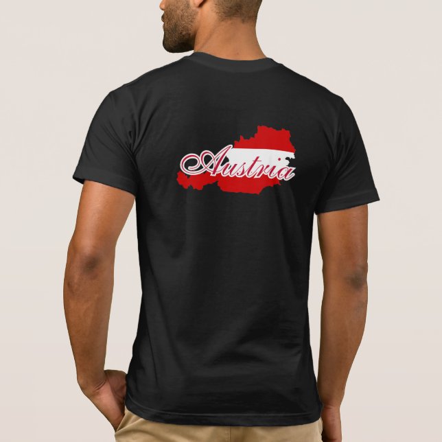 Österreichische Flagge T-Shirt (Rückseite)