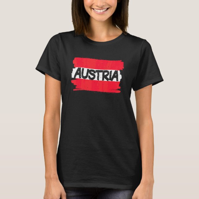 Österreichische Flagge T-Shirt (Vorderseite)
