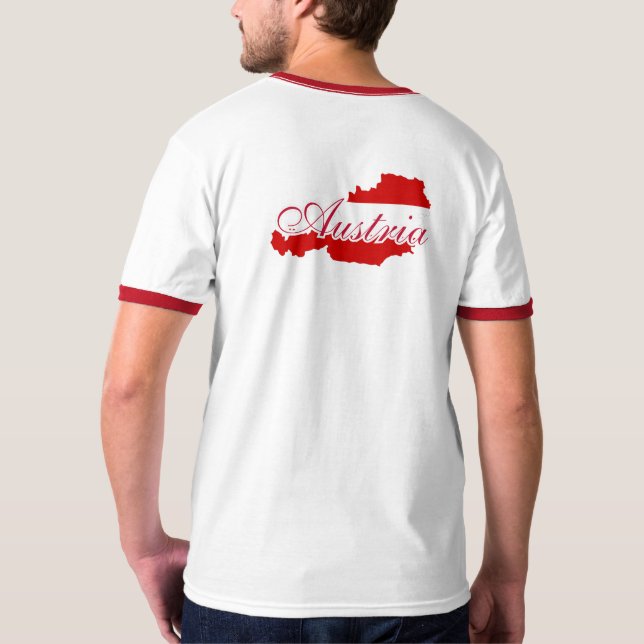 Österreichische Flagge T-Shirt (Rückseite)