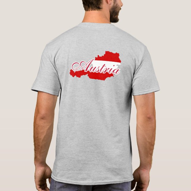Österreichische Flagge T-Shirt (Rückseite)