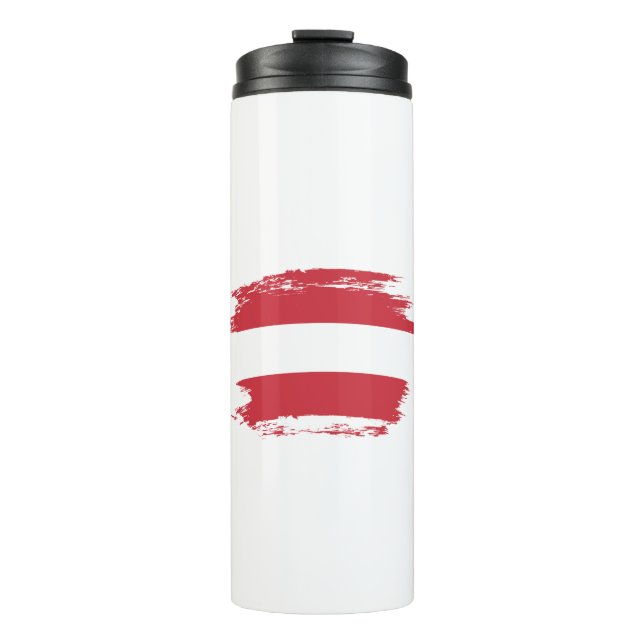 Österreichische Flagge Thermosbecher (Vorderseite)