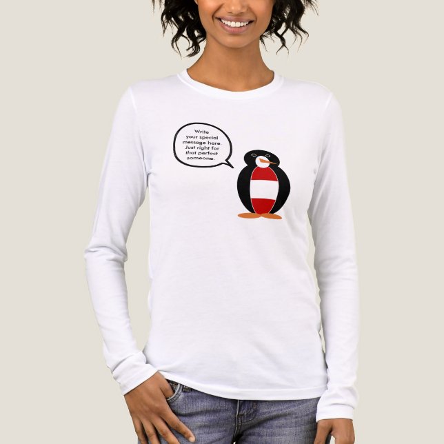 Österreichische Flagge - Vortrag von Frau Penguin  Tri-Blend Shirt (Vorderseite)