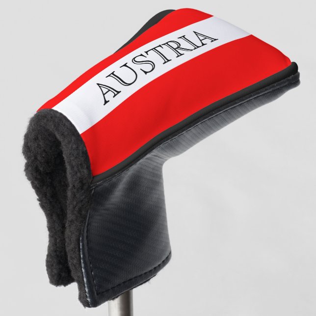 Österreichische Landesflagge Obersock Golf Headcover (3/4 Vorderseite)