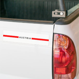 Österreichische Minimalflagge Autoaufkleber