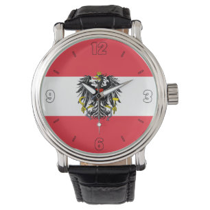 Österreichische Nationalflagge Elegant Patriotic Armbanduhr