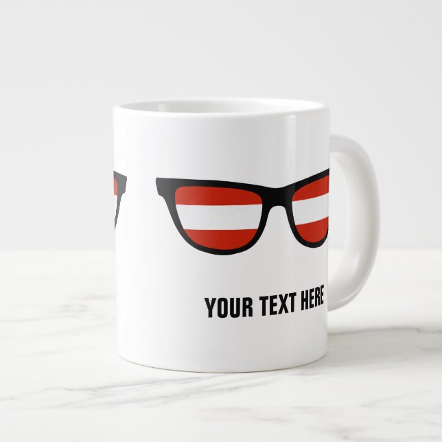 Österreichische Shades-Tasse Jumbo-Tasse (Vorderseite Rechts)