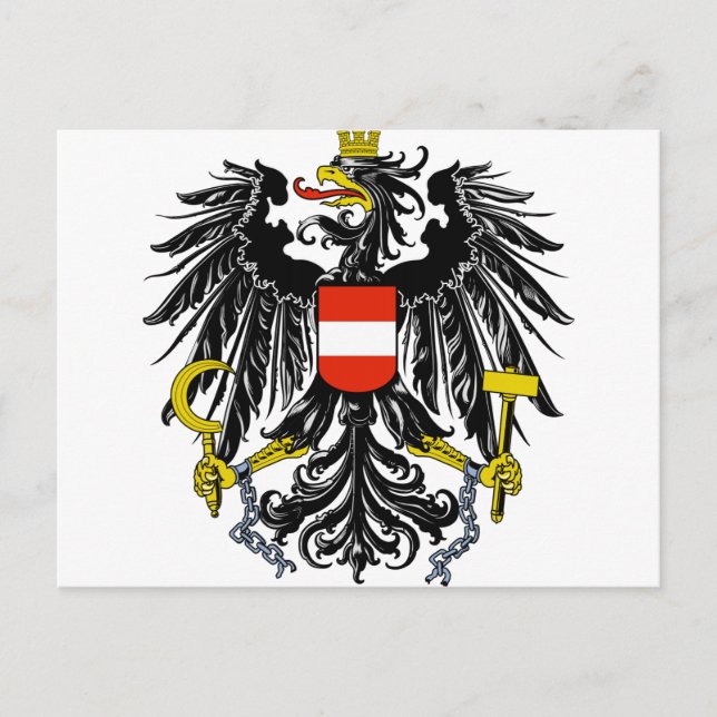 Österreichische Wappen Postkarte (Vorderseite)