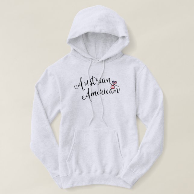 Österreichischer Amerikaner Entwinted HerzenHoodie Hoodie (Design vorne)