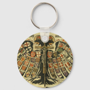 Österreichisches doppeltes Eagle Schlüsselanhänger