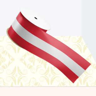 Österreichisches Flaggenband, österreichische Patr Satinband