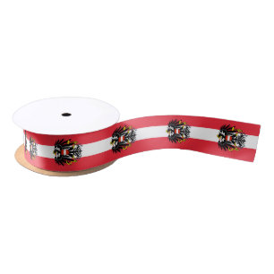 Österreichisches Flaggenfarbband, Emb, Österreich Satinband