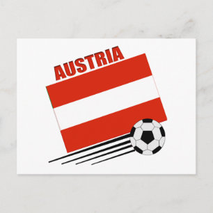 Österreichisches Fußball-Team Postkarte