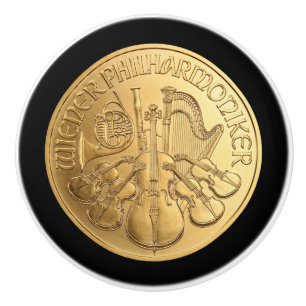 Österreichisches Goldmünze ~ Wien Philharmonics  Keramikknauf