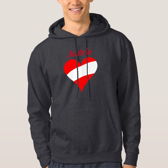 Österreichisches Herz Hoodie (Vorderseite)