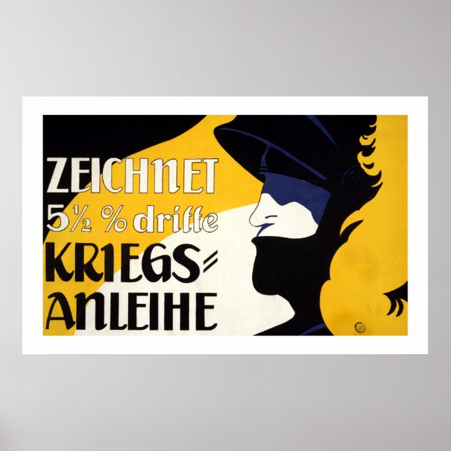 Österreichisches Kriegsanleihenposter (weiß) Poster (Vorne)