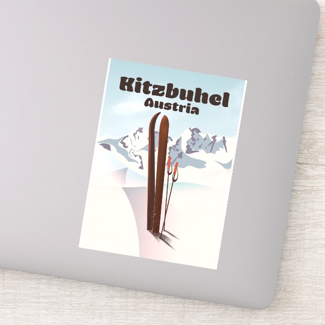 Österreichisches Skipposter Aufkleber (Detail)