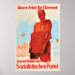 Österreichisches sozialistisches Parteiwahlplakat  Poster