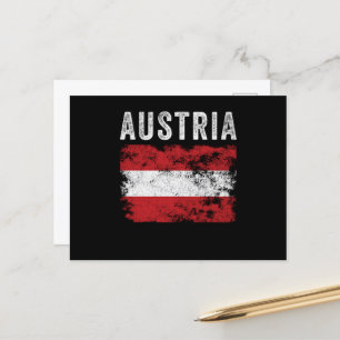 Österreichs Flagge beschädigt - Österreichische Fl Postkarte
