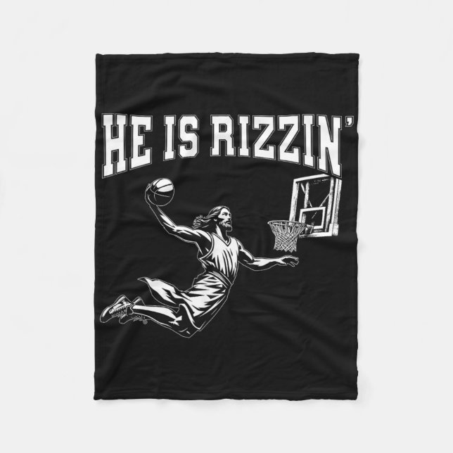 Osterreligion Fantastischer Basketball Jesus Meme  Fleecedecke (Vorderseite)
