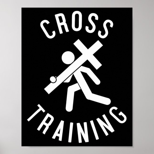 Osterreligiöser Spaß Christliches Cross Training G Poster (Vorne)