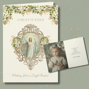 Osterreligiöses Auferstehungs-Foto Feiertagskarte
