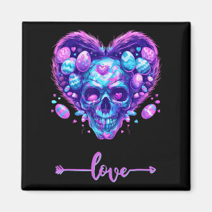 Osterrosa Skull Candy Liebe Rock für Männer Frauen Magnet
