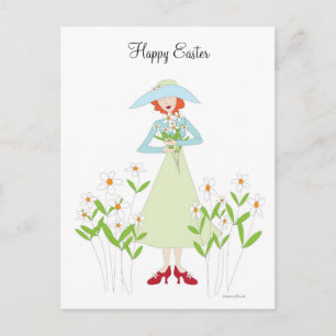 Osterrote Schuhe Feiertagspostkarte