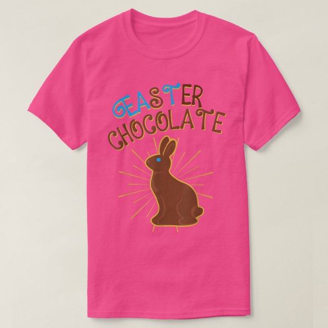 Osterschokolade essen Sonniges Sonniges Ostern  T-Shirt (Design vorne)