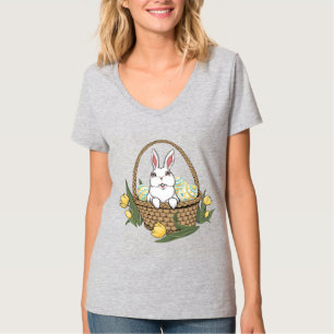 Osterschürze für Frauen Osterhase Korb Jersey T-Shirt