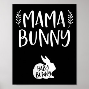 Osterschwangerschaft Ankündigung Mama Bunny Ba Poster