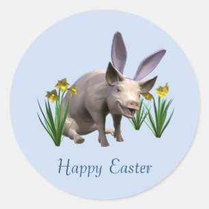 Osterschwein Runder Aufkleber