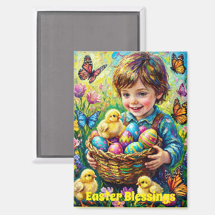 ~ OSTERSEGEN ~ Kinderküken Eier ~ Magnet