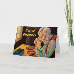 OSTERSEGEN MIT GEBETSKARTE FEIERTAGSKARTE