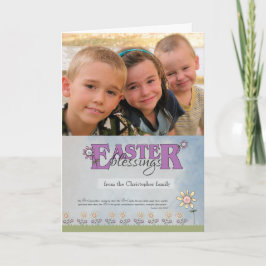 Ostersegnung Blume und Foto für Schriften Feiertagskarte