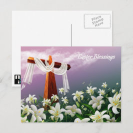 Ostersegnung. Christlich religiös Feiertagspostkarte