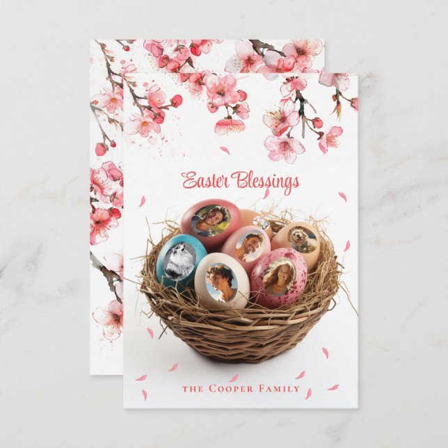 Ostersegnung Ich schneide Bilder Weihnachtskarte a (Vorne/Hinten)