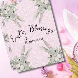 Ostersegnung Neugierige, graue, sonnige, rosa Blät