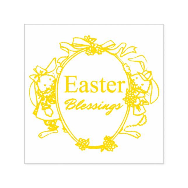 Ostersegnung Niedliche Osterbände Typografie Permastempel (Design)