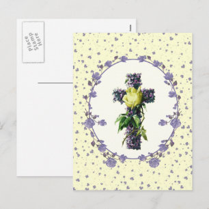 Ostersegnung. Religiöse Vintage Osterkreuzfahrt Feiertagspostkarte