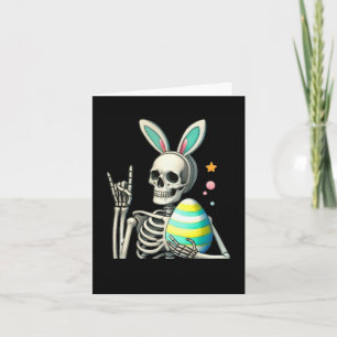 Osterskelett Bunny Rock Hand Rocker Jungs Kinder m Karte