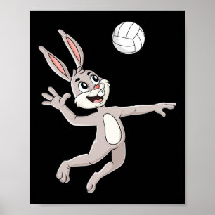 Ostersonne trifft ein Volleyball Spaß Jungs Mädche Poster