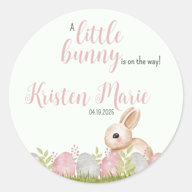 Ostersonnendusche Gastgeschenk Runder Aufkleber (Vorderseite)