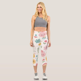 Ostersonnenmuster Capri Leggings