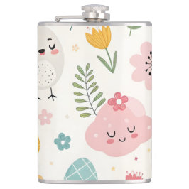 Ostersonnenmuster Flachmann