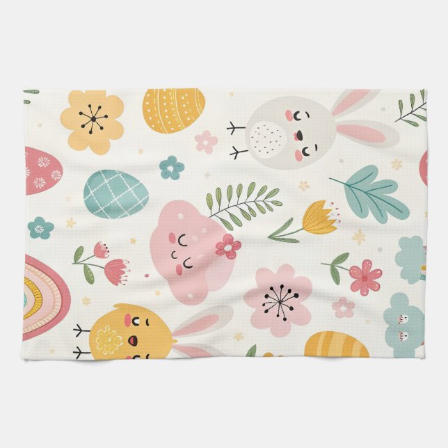 Ostersonnenmuster Geschirrtuch (Horizontal)