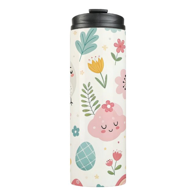 Ostersonnenmuster Thermosbecher (Vorderseite)