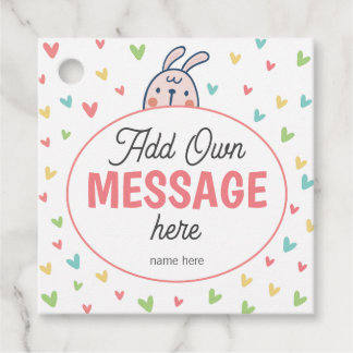 Ostersonnige Babydusche - Schönes farbenfrohes Her Geschenkanhänger