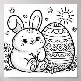 Ostersonnige Farbseiten für Kinder Poster