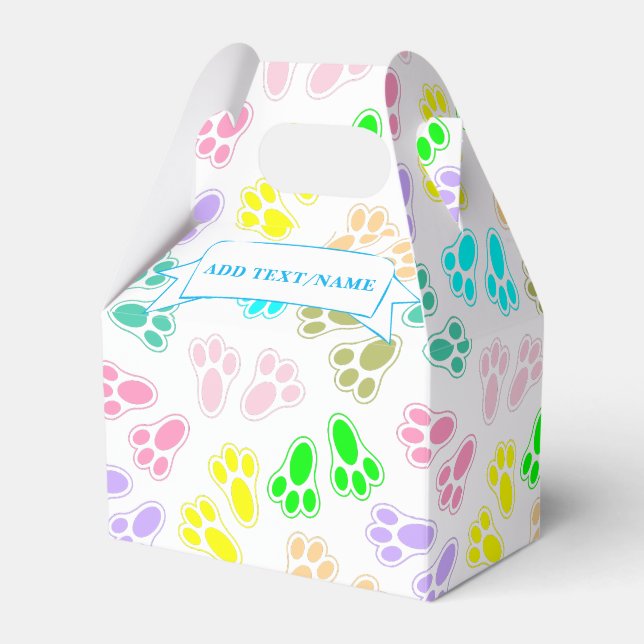 Ostersonnige Feet Muster Individuelle Name Geschenkschachtel (Vorderseite)