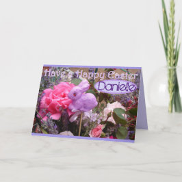 Ostersonnige Frühlingsblumen Purpur Blumen Name Karte